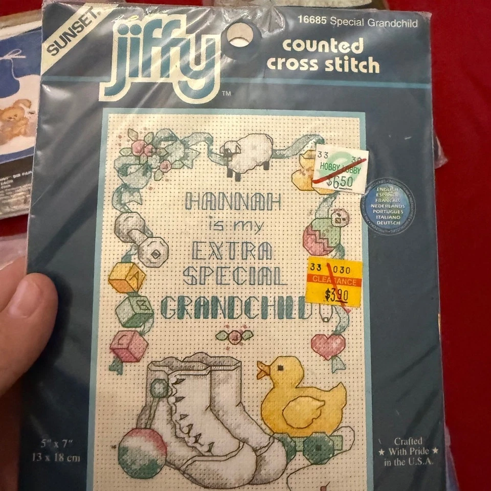 CROSS STITCH Bucilla Jiffy pattern LOT wall decor blanket bears Noah’s ark  - Image 4 of 4