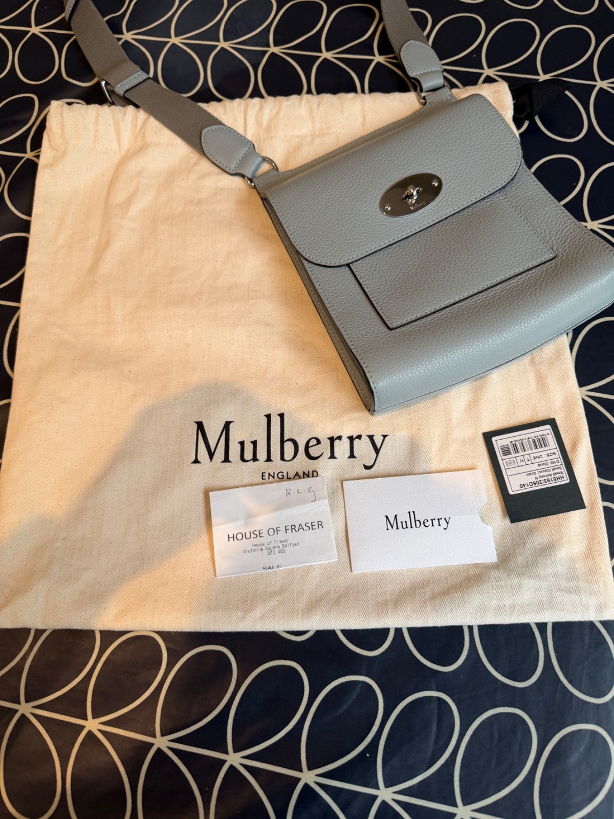 Mulberry Antony Cloud Crossbody Small Classic Grain Leather Messenger Bag