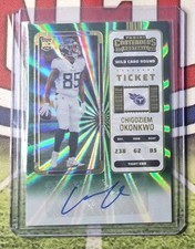 2022 Contenders Chigoziem Okonkwo RC ROOKIE TICKET AUTO WILD CARD SP. rookie card picture