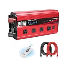 3000W Power Inverter 12V to 110V/120V DC to AC with LCD Display, Remote Contr...