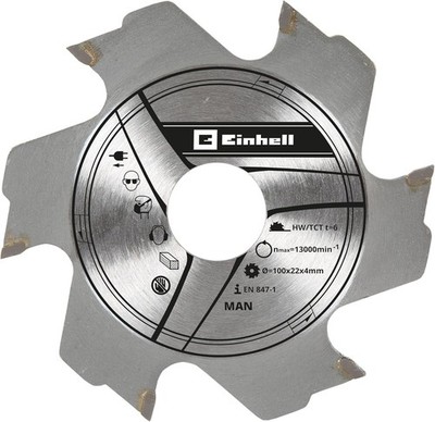 Einhell Fräserblatt Flachdübelfräse Ø100mm Aufnahme 22mm Schnittbreite 4mm