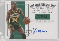 2014 Panini National Treasures Notable Nicknames 49/49 Xavier McDaniel Auto 06bg
