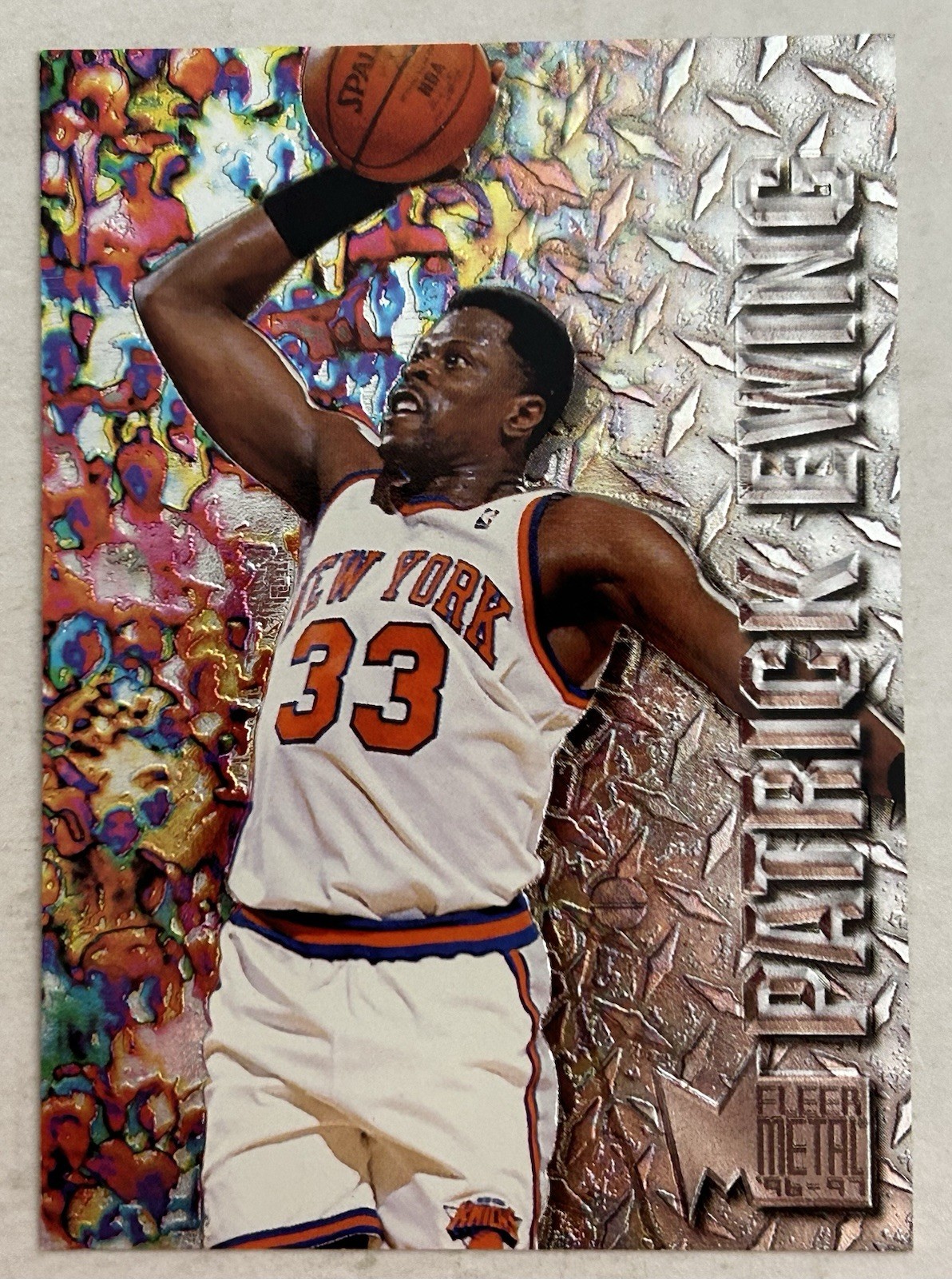 1996-97 Fleer Metal Patrick Ewing #64 New York Knicks HOF J9