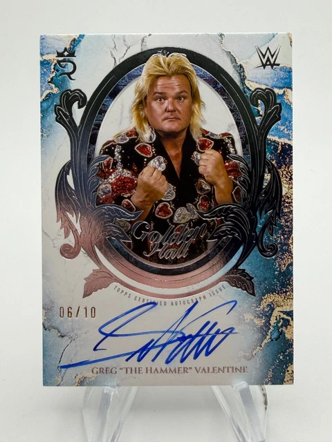 2025 Royalty WWE GREG "THE HAMMER" Valentine Silver Golden Hall Auto /10