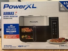 PowerXL AIRMAX Air Fryer 6.3 qt 4 Presets Digital Display Timer 450°F