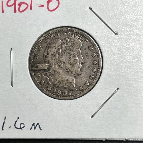 1901-O Liberty Barber Silver US Quarter