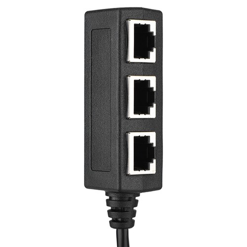 Ethernet Extension Cord Cable 1 Male To 3 Female Port Transfer Connecter Spli FY - Afbeelding 6 van 7