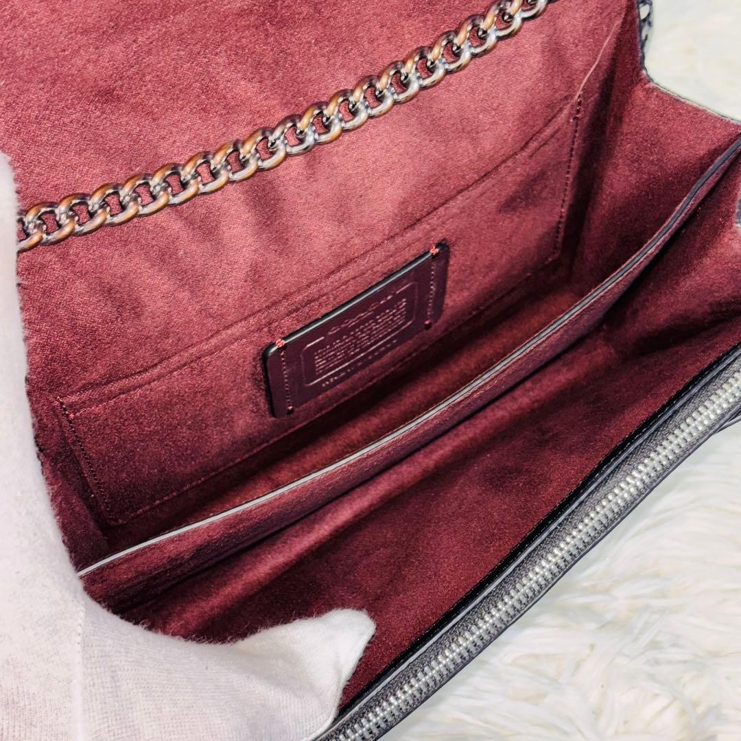 COACH Crossbody Bag Python Signature Leather Blac… - image 10