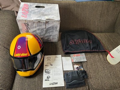 VINTAGE 1994 Lazer Ski-Doo FORMULA RACING Snell Snowmobile Helmet W/ Bag Size M 