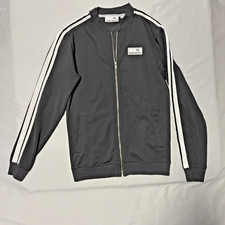 Sergio Tacchini Mens Black Striped Full Zip Track Jacket XS RN161649