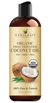 Handcraft Blends Organic Fractionated Coconut Oil | 100% Pure and Natural 8 FlOz