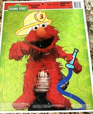 Golden Books Fireman Elmo 18 Piece Frame Tray...