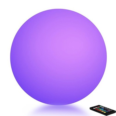 COPU 8'' LED Globe Ball Night Light Lamp, Remote, 16 RGB Colors Dimmable, Recharg