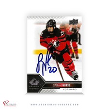 Sarah Nurse Team Canada Auto 2023-24 Upper Deck Card #55
