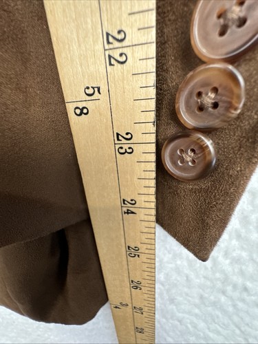 Lauren Ralph Lauren Men 41R Two Button Brown Blazer Faux Suede Sport Coat Jacket - Picture 16 of 22