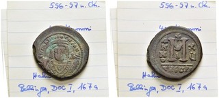 FITZ MAURICE TIBERIUS AE FOLLIS ANTIOCH BYZANTINE COIN 28mm11 68g±QQQ1357