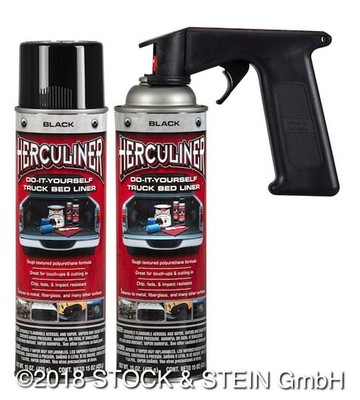 Beschichtungsfarbe HERCULINER 2 Spraydosen a 440ml inkl. Griff