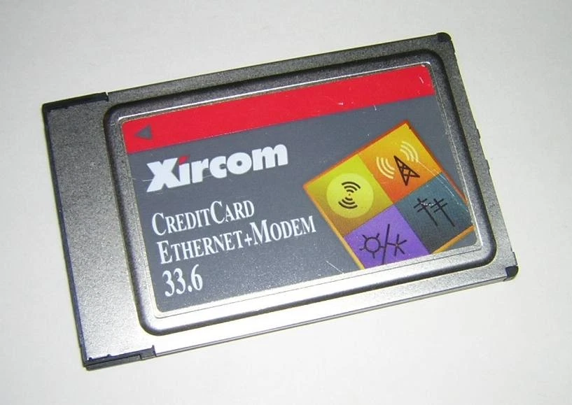 Xircom PCMCIA Ethernet LAN+Modem PC Card CEM33 with Dongle Cables - Image 2 of 2