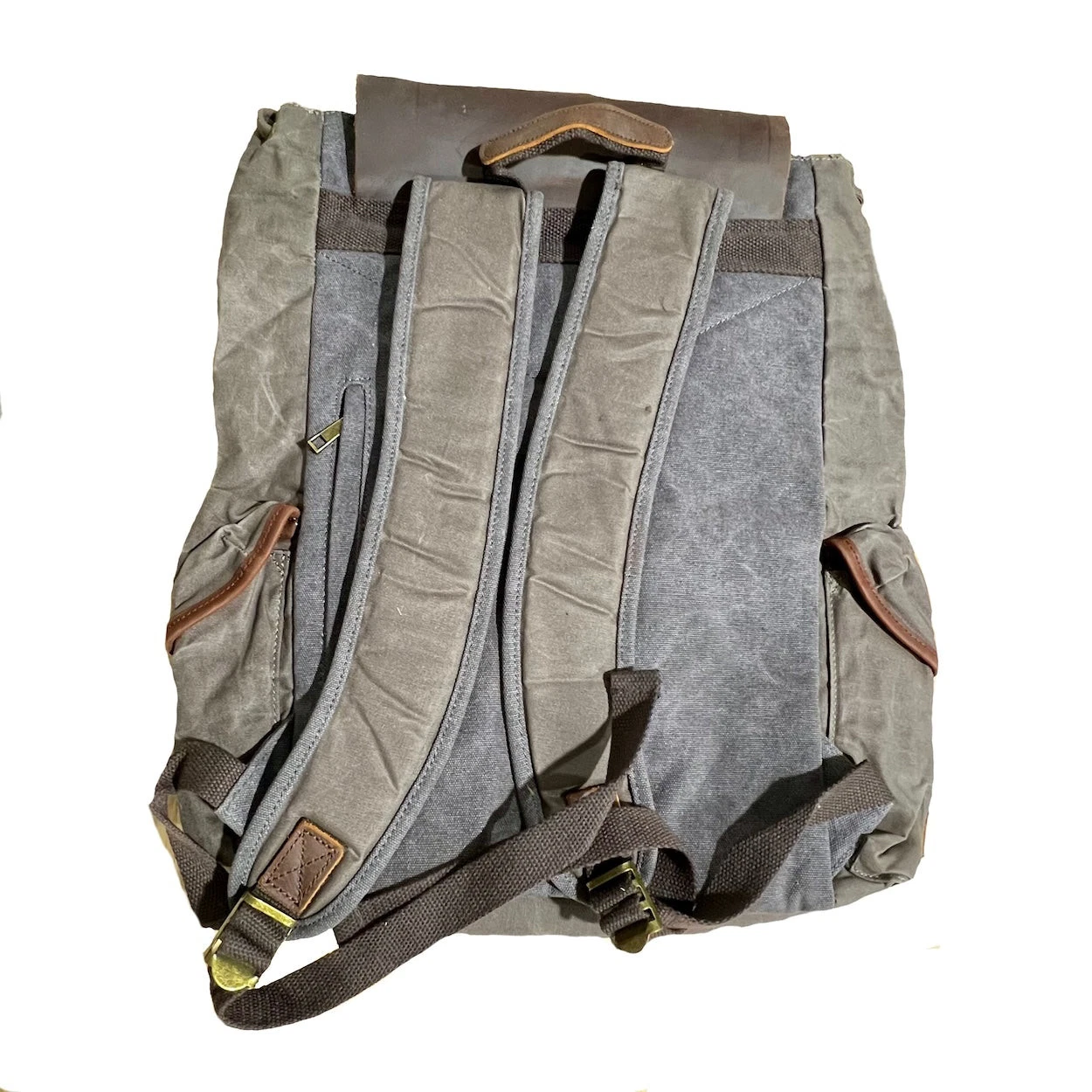  backpack waxed canvas leather 