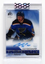 2022-23 Upper Deck Clear Cut Rookie Tribute Colton Parayko #RA-CP Auto