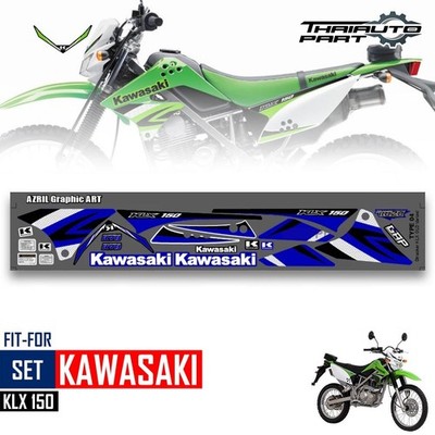 For Kawasaki Custom Graphics Sticker Decal Kit Motocross Blue KLX 150 2013-2015