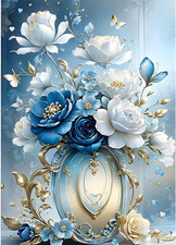 Flowers Diamond Art Kits for Adults- 5D Diamond Painting for Adults Flowers, DIY
