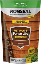 Ronseal Ultimate Garden Fence/Shed Concentrate Paint Red Cedar 950ml Makes 5L