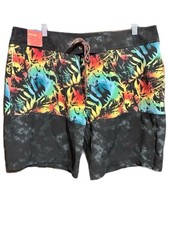 NEW Mossimo Board Surfing Shorts Trunks Hawaiian Tropical Print Swimming Size 38