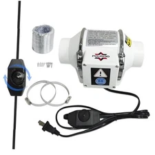 Powerful 3 Inch Inline Duct Ventilation Fan AC Vent Blower Exhaust Fan w/ White