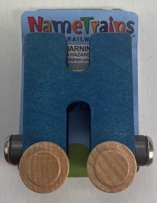 Maple Landmark Inc. 100085 NameTrains ''H'' Blue Wooden Letter Car
