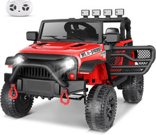 Kids Car Ride on Jeep 2 30W/2 200W Motors Electric Battery Power Wheels w/Remote