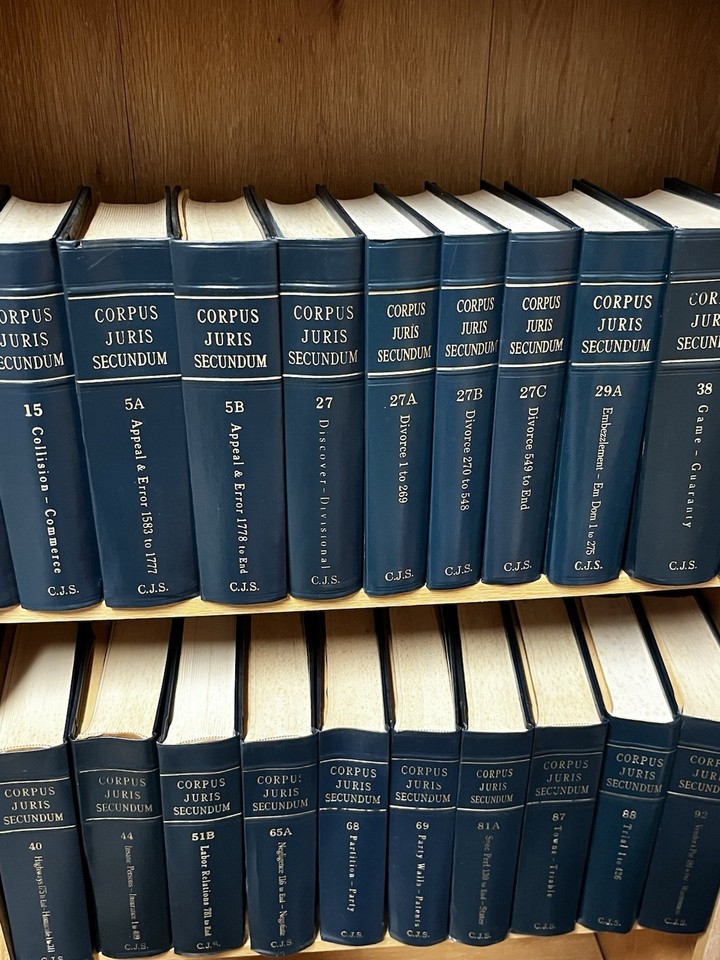 Corpus Juris Secundum Encyclopedias Of Law Books Lot 24 | eBay