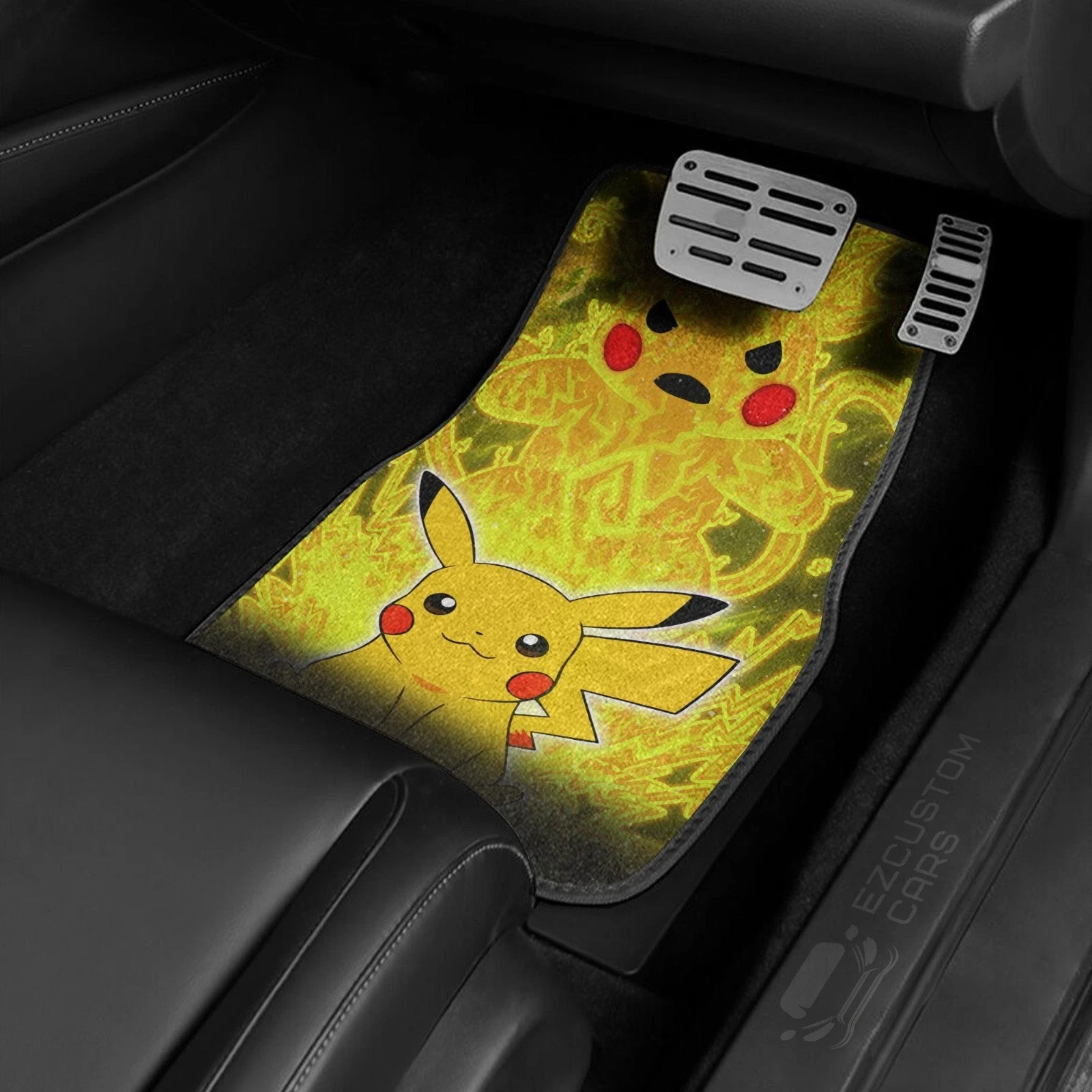 PKM Pika Car Floor Mats Custom Anime Car Accessories