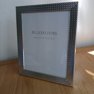 Belleek Living Kettenglied Fotorahmen Silber Metall 8'' x 10'' Neu in Box