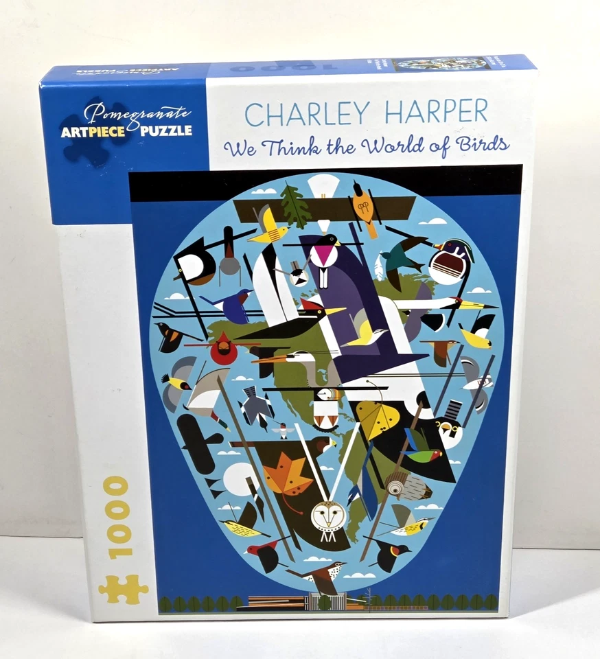 Гранат Charley Harper головоломка мы думаем мир птиц 1000 шт. полный комплект - Изображение 4 из 4