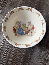 Royal Doulton BUNNYKINS Fine Bone China Child Dish Bowl Family balloons vintage