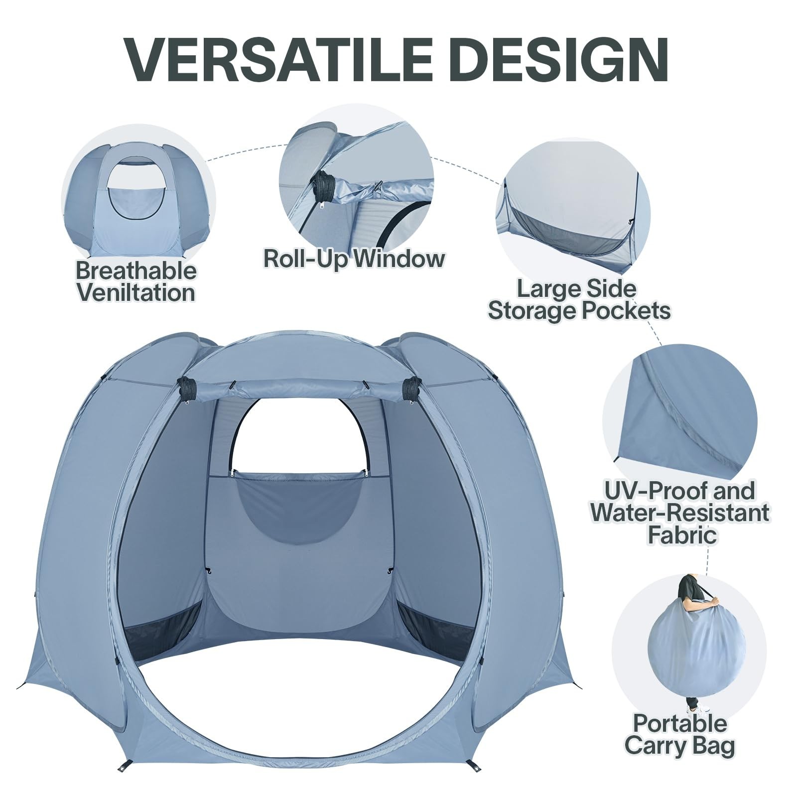 Alvantor Pop Up Screen Tent House Room Instant Outdoor Camping Canopy Sun She...