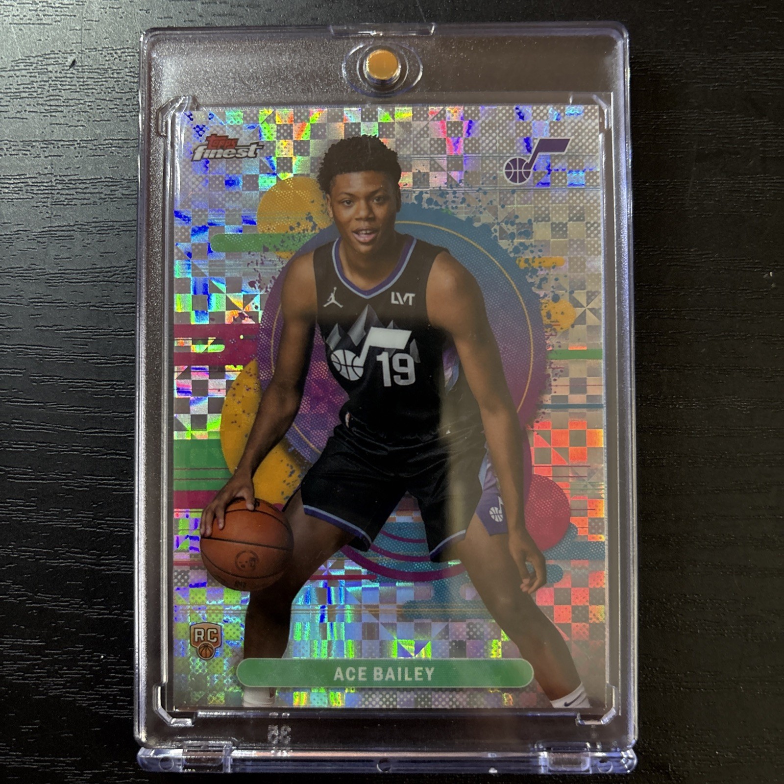 2025-26 Topps Finest Ace Bailey RC Uncommon X-Fractor SP Jazz #105