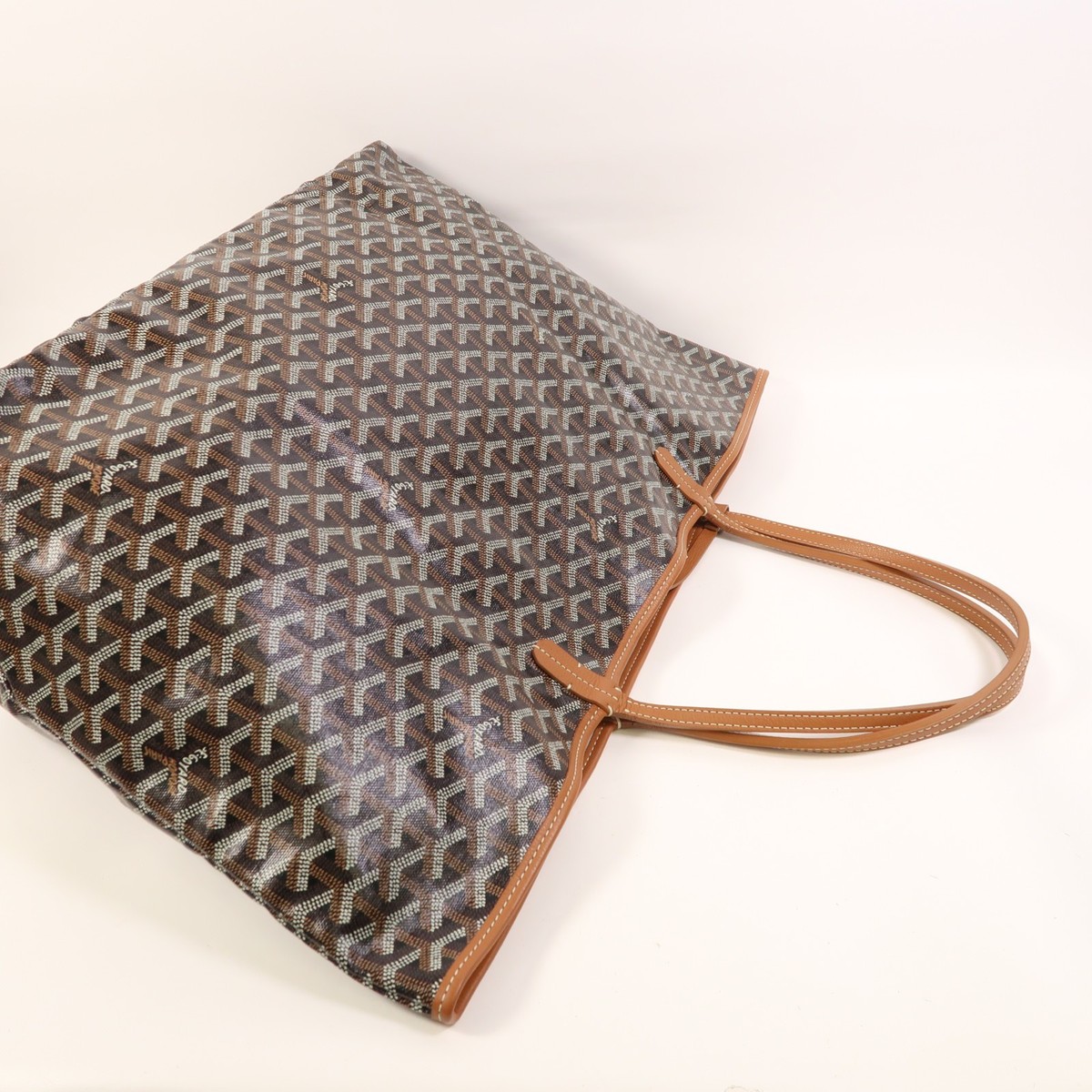 Goyard トートバッグ ブラウン キャンバス GOYARD Saint Louis GM Shoulder Tote Bag Coated Canvas Brown | eBay
