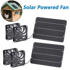 6W 2Fan Solar Powered Kit for Chicken Coop Solar Panel Waterproof Exhaust Fan