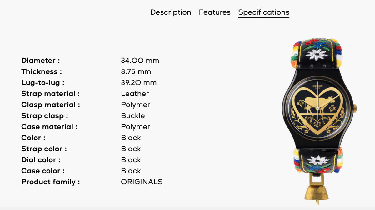 NIB New Swiss Swatch DIE GLOCKE GB285 Unisex Embroidery  display picture 2