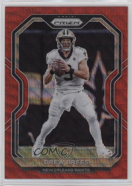 2020 Panini Prizm Red Wave Prizm 25/149 Drew Brees #243 7sd