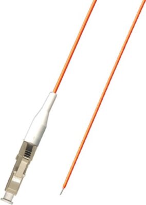 10 Pack LC Multimode 50/125 Simplex Pigtail Fiber Optic 1M 0.9 mil for Splice