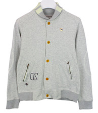 G-STAR Hibiki Vest SW L/s Sweatshirt Men's MEDIUM Button Up Bomber Neck Grey