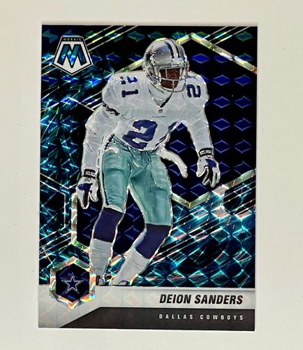 2021 Panini Mosaic Deion Sanders Genesis Prizm Primetime NFL #63 Cowboys