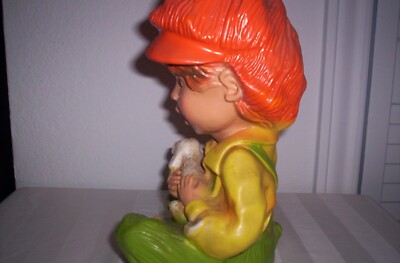 Vintage 1974 Universal Ceramic Statuary Figurine 293 Boy with Dog