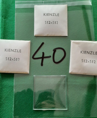 1 antique SQUARE BEVEL GLASS, pendulum, clock, alarm clock, headlight, lantern KIENZLE