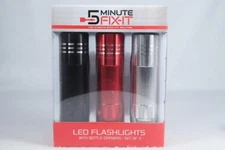 3 LED Flashlights With Bottle Openers 5 Minute Fix-It #TB9682MU New In Box