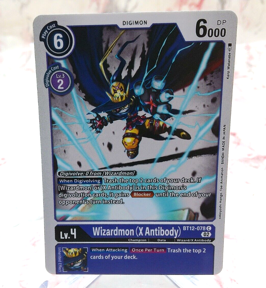 Digimon Card Wizrdmon (X Antibody) BT12-078 C Across Time Digimon Card Wizrdmon (X Antibody) BT12-078 C Across Time