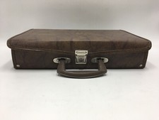 Vintage LEBO Brown Faux Leather Cassette Tape Case Capacity 30 